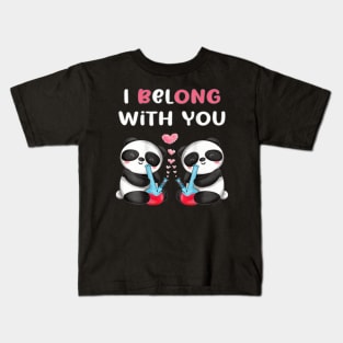 I belong with you cute panda bear numeral bong Kids T-Shirt